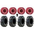 thumbnail image 1 of Fuel Rincon Bdlk 15" Wheels Red 34" Terminator Tires Kawasaki Mule Pro FXT, 1 of 4