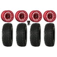 Fuel Rincon Bdlk 15" Wheels Red 37" Roctane STX Tires Sportsman RZR