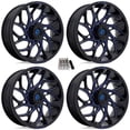 thumbnail image 1 of Fuel Runner 18" UTV Wheels Gloss Black/Blue Kawasaki Mule Pro FXT, 1 of 3