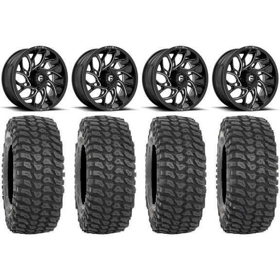 Fuel Runner 18" Wheels Black 36" XCR350 Tires Polaris RZR XP 1000 / PRO XP / Ranger XP 900/1000