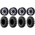 thumbnail image 1 of Fuel Runner 18" Wheels Blue 32" MotoSlayer Tires Can-Am Maverick X3 / Honda Pioneer 1000 / Talon, 1 of 4