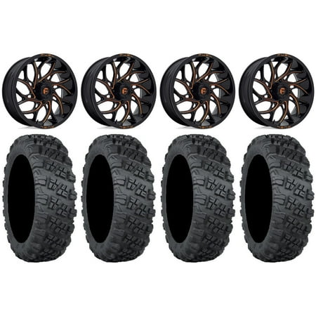 Fuel Runner 18" Wheels Orange 35" Versa Cross V3 Tires Sportsman RZR Ranger