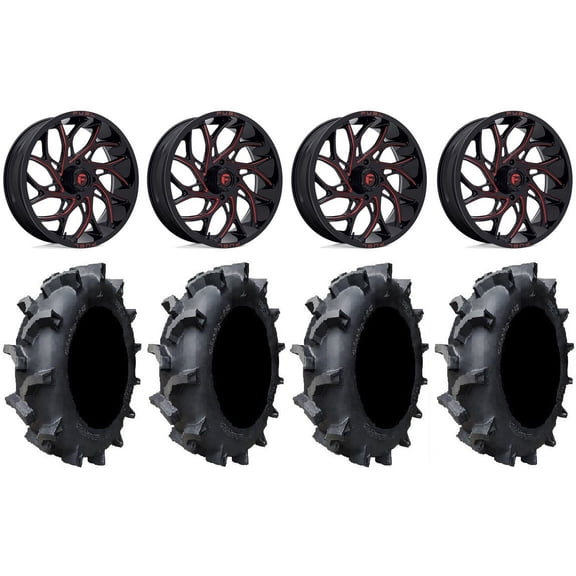 Fuel Runner 18" Wheels Red 35" Interforce 628 Tires Polaris RZR XP 1000 / PRO XP / Ranger XP 900/1000