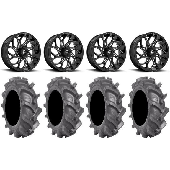 Fuel Runner 20" Wheels Black 33" BKT AT 171 Tires Can-Am Commander Maverick Renegade Outlander Defender