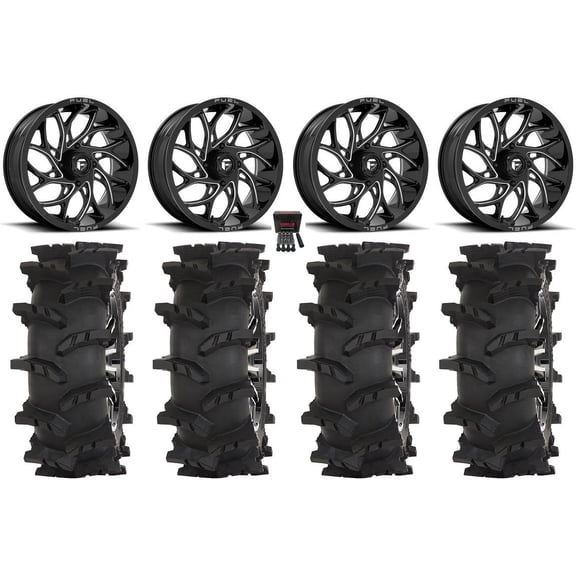 Fuel Runner 20" Wheels Black 35" Outlaw Max Tires Polaris RZR XP 1000 / PRO XP / Ranger XP 900/1000