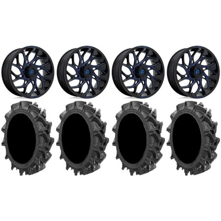 Fuel Runner 24" Wheels Blue 40" MotoHavok Tires Sportsman RZR Ranger