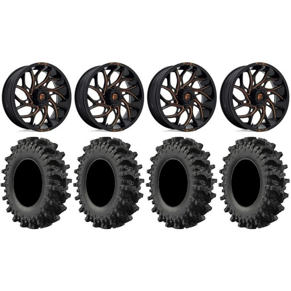 Fuel Runner 24" Wheels Orange 37" MotoSlayer Tires Polaris RZR XP 1000 / PRO XP / Ranger XP 900/1000