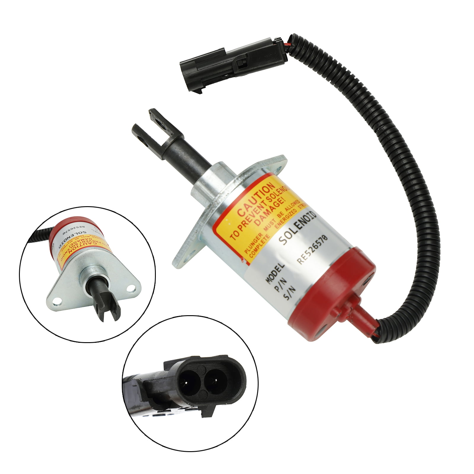 Fuel Shut Off Solenoid Valve RE526570 For John Deere 315 317 320 325