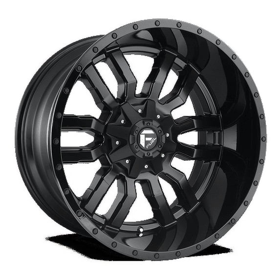 Fuel Sledge 22X9.5 Matte Black Gloss Black Lip Wheel