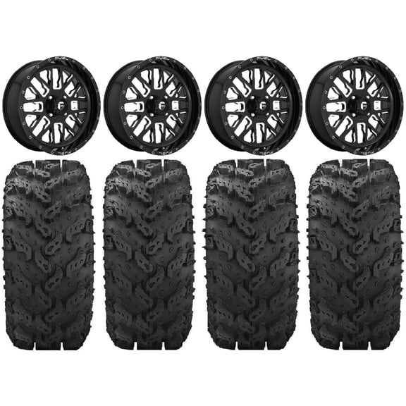 Fuel Stroke Black 20" Wheels 30" Reptile Tires Polaris RZR XP 1000 / PRO XP / Ranger XP 900/1000