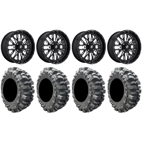 Fuel Stroke Black 20" Wheels 33" Bogger Tires Polaris RZR XP 1000 / PRO XP / Ranger XP 900/1000