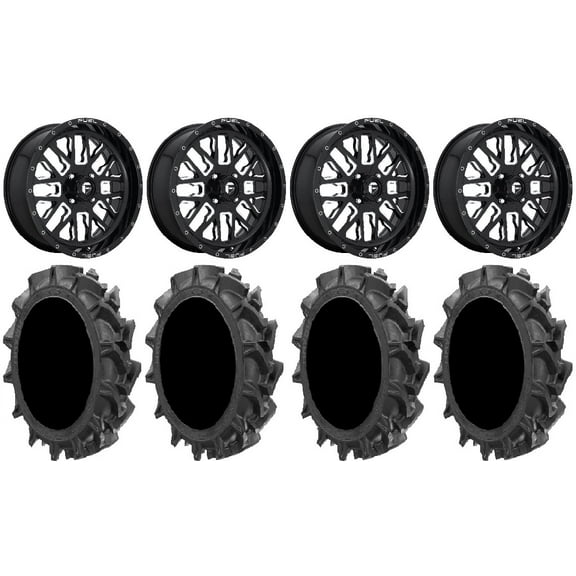 Fuel Stroke Black 20" Wheels 33" MotoHavok Tires Polaris RZR XP 1000 / PRO XP / Ranger XP 900/1000