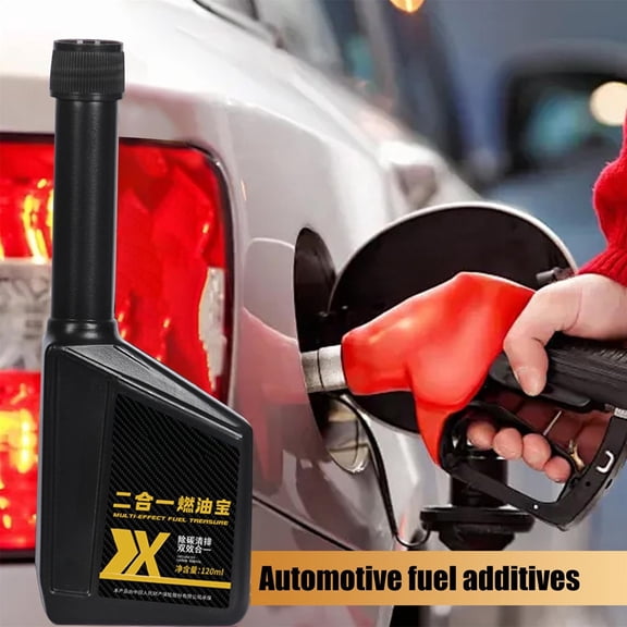 Fuel System Cleaner, Fuel Additive for Gasoline Engines, Engine Carbon Cleaner, Fuel Efficiency Booster, 120Ml 2-In-1 Deep Carbon Removal Fuel System Maintenance Detergent That