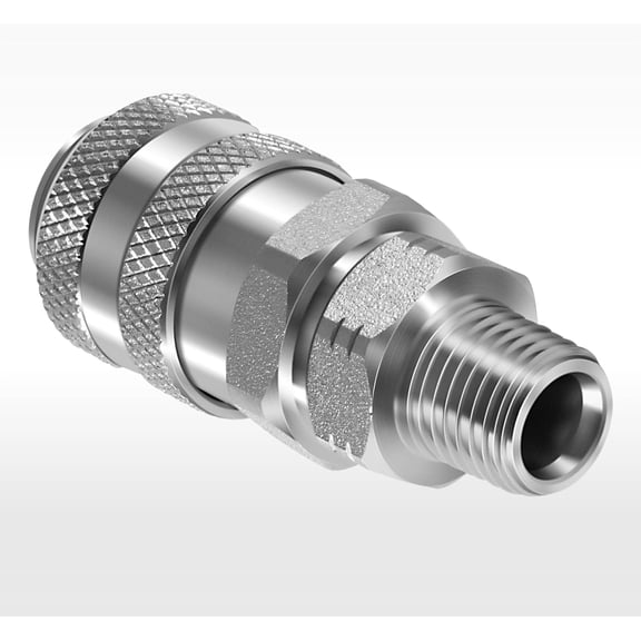 Fuel System Coupler Fitting, For Connection to 'Compu-Check' Quick Connect Fitting, Fit for Detroit Diesel S60, Cummins, Caterpillar, MBE900, and MBE4000 Engines, Replace for OTC 5869-1, J-47912-QC