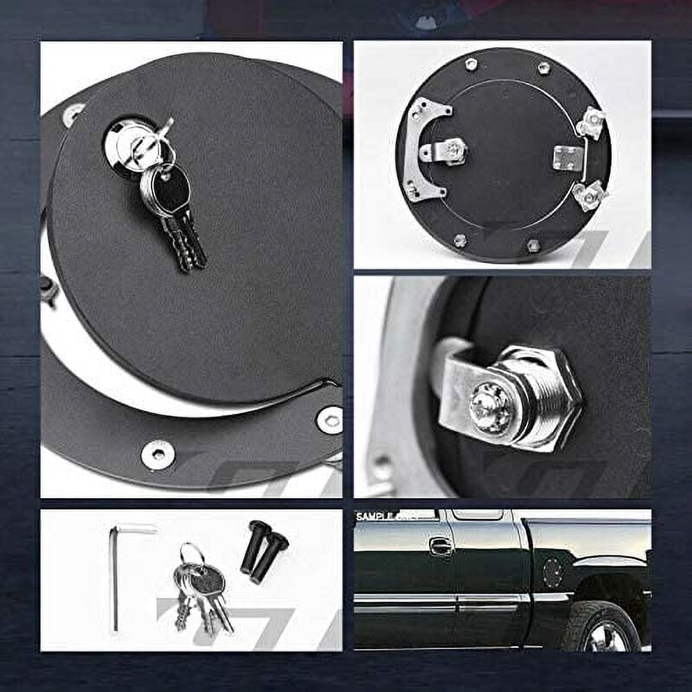 Cobra-Tek Black Fuel Gas Door Cover w/Lock for 02-06 Cadillac