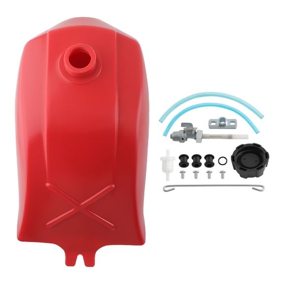Fuel Tank Kit for Honda ATC250ES Big Red 250 1985-1987 ATV - FT49050, 16950-HC4-840 - Red ABS Plastic, Direct Replacement, Front Placement