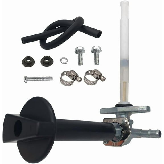 Fuel Tank Petcock Valve with Lever Screw Fits for 1997-2014 Honda Recon 250 TRX250TE TRX250TM 2x4 ES Fourmax Rancher TRX350 ATV Replaces 16950-HM8-003 16950-HN7-003