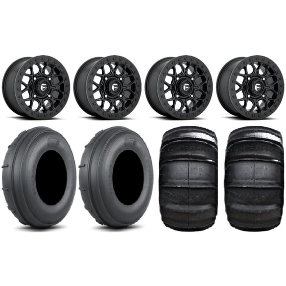 Fuel Tech Bdlk Bk 15" Wheels 30" Sand Stripper TT/XL HP Tires Polaris RZR XP 1000 / PRO XP / Ranger XP 900/1000