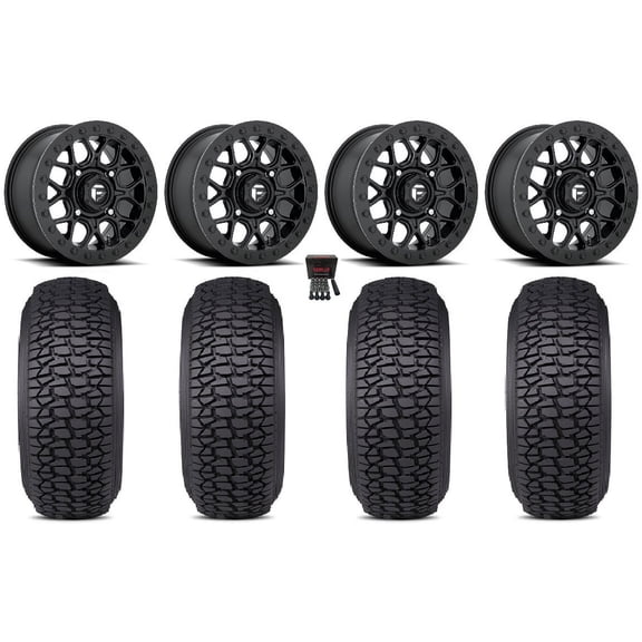 Fuel Tech Beadlock 15" Wheels Bk 30" Regulator 2 Tires Can-Am Commander Maverick Renegade Outlander Defender