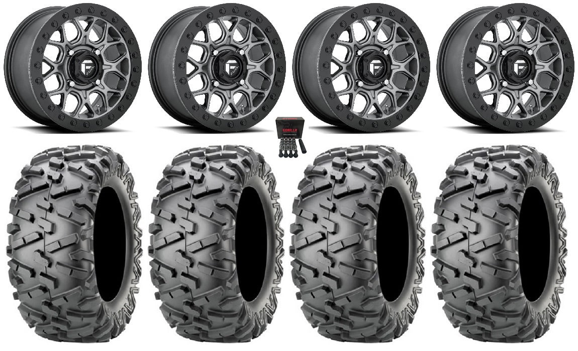 Fuel Tech Beadlock 15" Wheels Gm 30" Big Horn 2.0 Tires Sportsman RZR