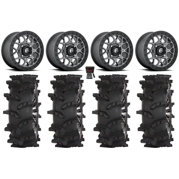 Fuel Tech Beadlock 15" Wheels Gm 32" Outlaw Max Tires Can-Am Commander Maverick Renegade Outlander Defender