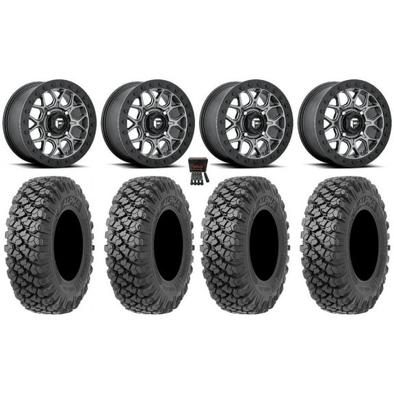 Fuel Tech Beadlock 15" Wheels Gm 35" Alpha Tires Sportsman RZR Ranger