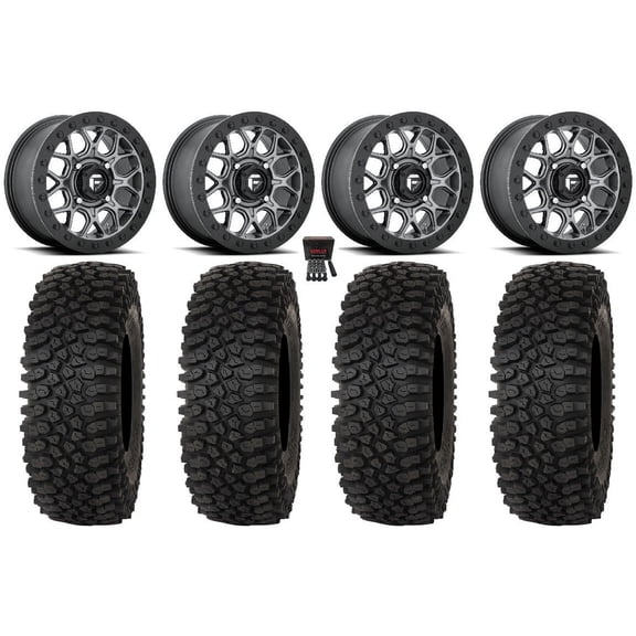 Fuel Tech Beadlock 15" Wheels Gm 37" Roctane STX Tires Can-Am Maverick X3 / Honda Pioneer 1000 / Talon