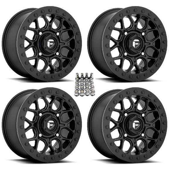 Fuel Tech Beadlock ATV Wheels Black 15" Can-Am Commander Maverick Renegade Outlander Defender