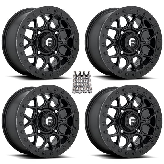 Fuel Tech Beadlock ATV Wheels Black 15" Sportsman RZR Ranger
