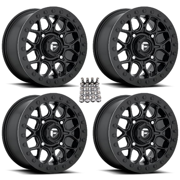 Fuel Tech Beadlock ATV Wheels Black 15x7/15x10 Sportsman RZR Ranger