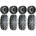 thumbnail image 1 of Fuel Tech Beadlock Black 15" Wheels 28" MotoClaw Tires Kawasaki Mule Pro FXT, 1 of 4