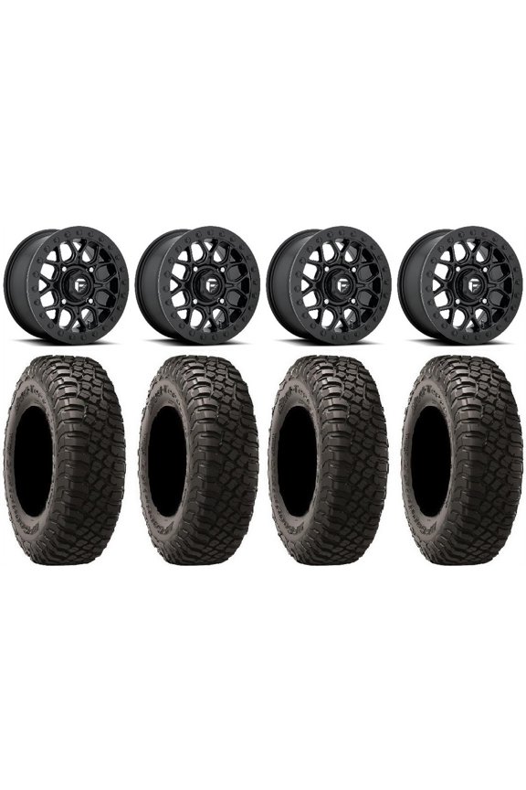 Fuel Tech Beadlock Black 15" Wheels 32" BFG KM3 Tires Sportsman RZR Ranger