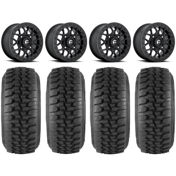 Fuel Tech Beadlock Black 15" Wheels 32" DS Soft Tires Polaris RZR XP 1000 / PRO XP / Ranger XP 900/1000