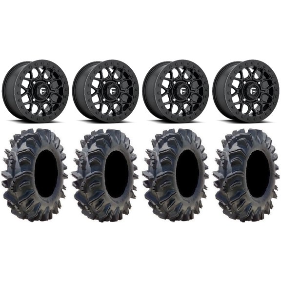 Fuel Tech Beadlock Black 15" Wheels 34" Terminator Tires Polaris RZR XP 1000 / PRO XP / Ranger XP 900/1000