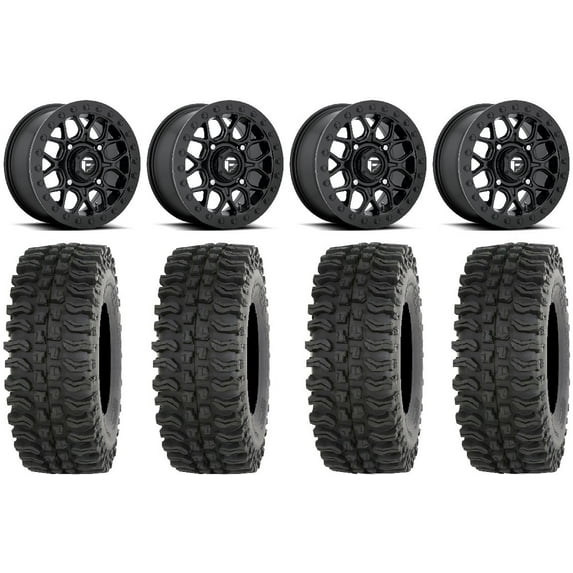 Fuel Tech Beadlock Black 15" Wheels 35" BDC Tires Polaris RZR XP 1000 / PRO XP / Ranger XP 900/1000