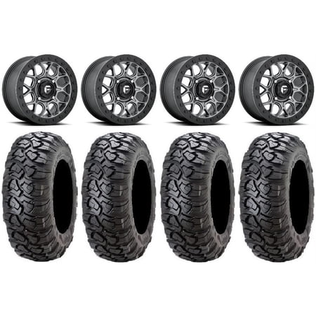 Fuel Tech Beadlock Gm 15" Wheels 31" Ultracross Tires Kawasaki Mule Pro FXT