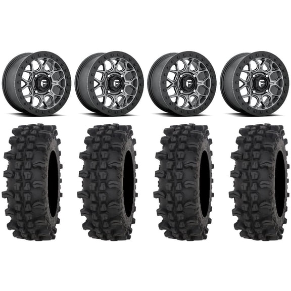 Fuel Tech Beadlock Gm 15" Wheels 32" ACP Tires Can-Am Commander Maverick Renegade Outlander Defender