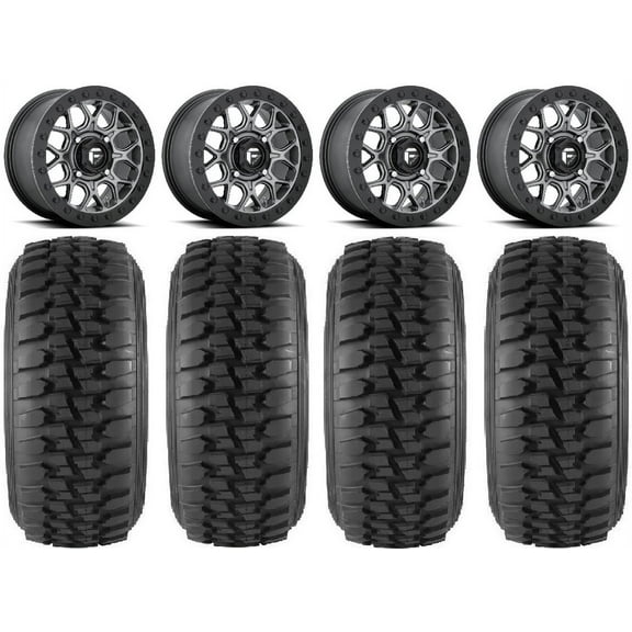 Fuel Tech Beadlock Gm 15" Wheels 32" DS Soft Tires Can-Am Commander Maverick Renegade Outlander Defender