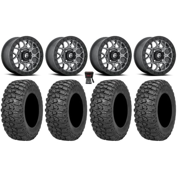 Fuel Tech Beadlock Gm 15" Wheels 32" Trail Saw 2.0 Tires Can-Am Maverick X3 / Honda Pioneer 1000 / Talon