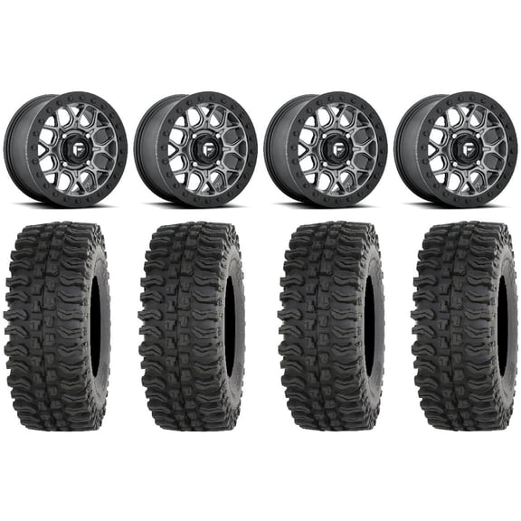 Fuel Tech Beadlock Gm 15" Wheels 35" BDC Tires Kawasaki Mule Pro FXT