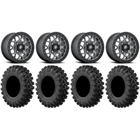 Fuel Tech Beadlock Gm 15" Wheels 35" MotoRavage XL Tires Kawasaki Mule Pro FXT