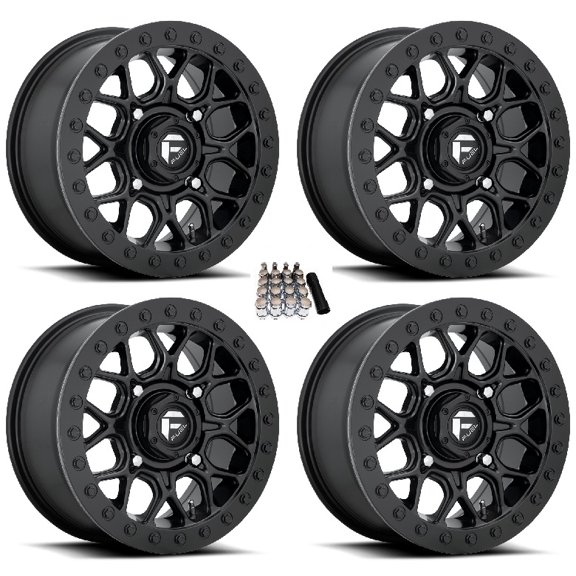 Fuel Tech Beadlock UTV Wheels Black 15" Kawasaki Mule Pro FXT
