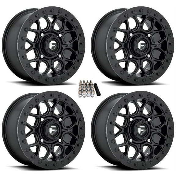 Fuel Tech Beadlock UTV Wheels Black 15" Kawasaki Teryx Mule