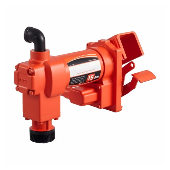 Fuel Transfer Pump 110V 15 GPM - Electric Oil Pump for Gasoline Kerosene Bio Ethanol, 8ft Suction, 37ft Lift, Copper Motor, Overheat Protection