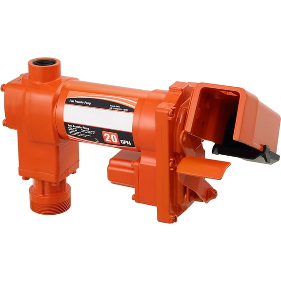 Fuel Transfer Pump, 12V DC 20 GPM 1/4 HP, Gasoline Extractor Pump with Automatic Nozzle, Discharge Hose & Suction Pipe for Gasoline, Diesel, Kerosene, & M Blends, and Biodiesel,