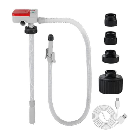 Fuel Transfer Pump with Auto-Stop Sensor, Portable Liquid Pump, 2.4GPM 51" Hose Transfer Pump Battery Powered with 4 Tank Adapter, with Nozzle for Gasoline, Diesel, Oil
