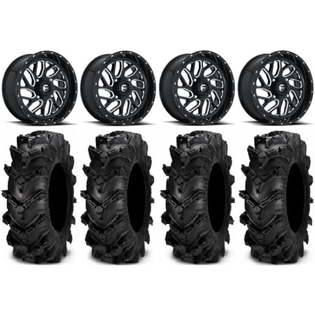 Fuel Triton Black 18" Wheels 36" Cryptid Tires Sportsman RZR Ranger