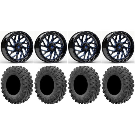 Fuel Triton Blue 20" Wheels 35" MotoRavage Tires Sportsman RZR Ranger