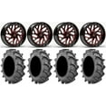 thumbnail image 1 of Fuel Triton Red 22" Wheels 40x9.5 BKT 171 Tires Kawasaki Mule Pro FXT, 1 of 4