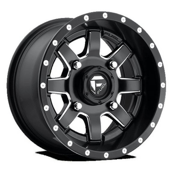 Fuel UTV Aluminum Rim D538 MAVERICK 14X7in Matte Black Milled Finish, D5381470A554